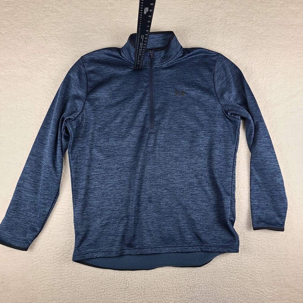 Under Armour Sweater Mens XL Navy Heathered Loose Coldgear Performance EC